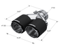 MBRP 3in ID / Dual 4in OD Out Staggered L 9.87in / R 9.37in Dual Wall Carbon Fiber Univ Exhaust Tip
