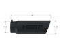 MBRP Universal Tip 6in OD Angled Rolled End 5in Inlet 18in Black