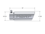 MBRP Universal Tip 4in O.D. Angled Rolled End 3 inlet 10 length
