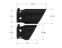 MBRP 4in to 5in Tip Cover Set Black for Ford F250/350/450 6.4L