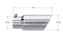 MBRP Universal Tip 4in OD 3in Inlet 10in Dual Wall Angled T304