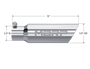 MBRP Universal Tip 3in O.D. Dual Wall Angled 2 inlet 12 length