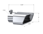MBRP Universal Tip 4.50in x 2.75in ID Rectangle Angled Cut 3in OD Inlet 7.75in Lgth T304 Driver Side