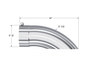 MBRP Universal Tip 5 O.D. Turn Down 5 inlet 14 length