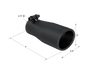 MBRP Universal Tip 2.5 O.D. Oval End 3.75 Inlet 10in length - Black Finish