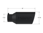 MBRP Universal Tip 8in OD Rolled End 5in Inlet 18in T304 Black