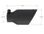 MBRP Dual Wall Angled Exhaust Tip for Universal Fit 4in OD / 2.5in Inlet - Black