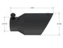 MBRP Dual Wall Angled Exhaust Tip for Universal Fit 4in OD / 2.5in Inlet - Black
