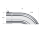 MBRP Universal Tip 4 O.D. Turn Down 4 inlet 12 length