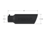 MBRP Universal Tip 6in OD Rolled End 4in Inlet 18in Black