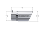 MBRP Universal Tip 6 O.D. Angled Rolled End 5 inlet 12 length