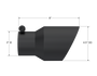 MBRP Universal Tip 4.5in OD Dual Wall Angled 3in Inlet Black