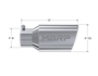 MBRP Universal Tip 6 O.D. Angled Rolled End 4 inlet 12 length