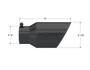 MBRP Universal Tip 6 O.D. Dual Wall Angled 4 inlet 12 length - Black Finish