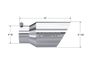 MBRP Universal Tip 6 O.D. Dual Wall Angled 4 inlet 12 length