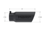 MBRP Universal Tip 5 O.D. Angled Rolled End 4 inlet 12 length - Black Finish