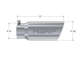 MBRP Universal Tip 5 O.D. Angled Rolled End 4 inlet 12 length