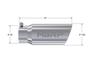 MBRP Universal Tip 5 O.D. Angled Rolled End 4 inlet 12 length