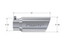 MBRP Universal Tip 5 O.D. Angled Rolled End 4 inlet 12 length