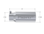 MBRP Universal Tip 5 O.D. Rolled Straight 4 inlet 12 length