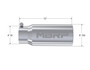 MBRP Universal Tip 5 O.D. Rolled Straight 4 inlet 12 length