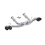 MBRP Cat Back Quad Split Rear Exit with Carbon Fiber Tips for Chevrolet Corvette C8 3in - T304