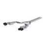 MBRP 3in Cat-Back Dual Rear T304 w/ 4in CF Quad Tips Race for Ford Mustang GT 5L