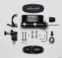 HV Tandem M/C Kit w L/H Bracket & Prop Valve - 7/8in Bore Black-W/Pushrod