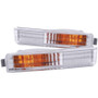 ANZO Euro Parking Lights Chrome w/ Amber Reflector for Honda Accord | 511006