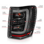 ANZO LED Tail Lights w/Light Bar Blk Clear for Jeep Grand Cherokee | 311394