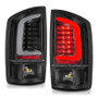 ANZO LED Tail Lights w/ Light Bar Black Housing Clear Lens for Dodge Ram 1500
