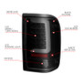 ANZO LED Tail Lights w/ Light Bar Black Housing Smoked Lens for Ford Ranger