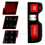 ANZO Full LED Tailights Blk Smoke G2 w/C Bars for Chevy Silverado Work Truck