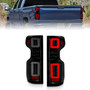 ANZO Full LED Tailights Blk Smoke G2 w/C Bars for Chevy Silverado Work Truck