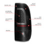 ANZO LED Tail Lights w/ Light Bar Black Housing Smoke Lens for Ford F-150