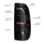 ANZO LED Tail Lights w/ Light Bar Black Housing Smoke Lens for Ford F-150