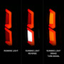 ANZO LED Tail Lights w/ Light Bar Black Housing Clear Lens for Chevrolet Tahoe