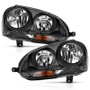 ANZO Crystal Headlight Black (Halogen Only) for Volkswagen Us Rabbit | 121542