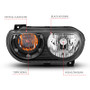 ANZO Crystal Headlights Black for Dodge Challenger | 121526