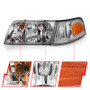 ANZO Crystal Headlight Chrome With Bumper Light (OE) for Ford Crown Victoria