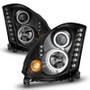 ANZO Projector Headlights w/ Halo Black (CCFL) (HID Compatible) for Infiniti G35