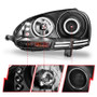 ANZO Projector Headlights w/ Halo Black (CCFL) for Volkswagen Rabbit | 121345