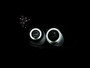 ANZO Projector Headlights w/ Halo Black for Lexus Es300 | 121232