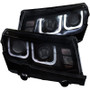ANZO Projector Headlights w/ U-Bar Black for Chevrolet Camaro | 121508