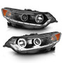 ANZO Projector Headlights w/ Halo Black (CCFL) (HID Compatible) for Acura Tsx