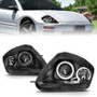 ANZO Projector Headlights w/ Halo Black for Mitsubishi Eclipse | 121332