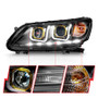 ANZO Projector Headlights w/ U-Bar Black for Honda Accord | 121492