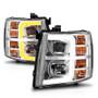 ANZO Proj w/Light Bar Chrome w/Sequential for Chevrolet Silverado 1500 | 111546