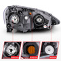 ANZO Crystal Headlights Black for Acura Rsx | 121209
