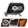 ANZO Projector Headlights w/ Halo Black for Toyota Tacoma | 121282